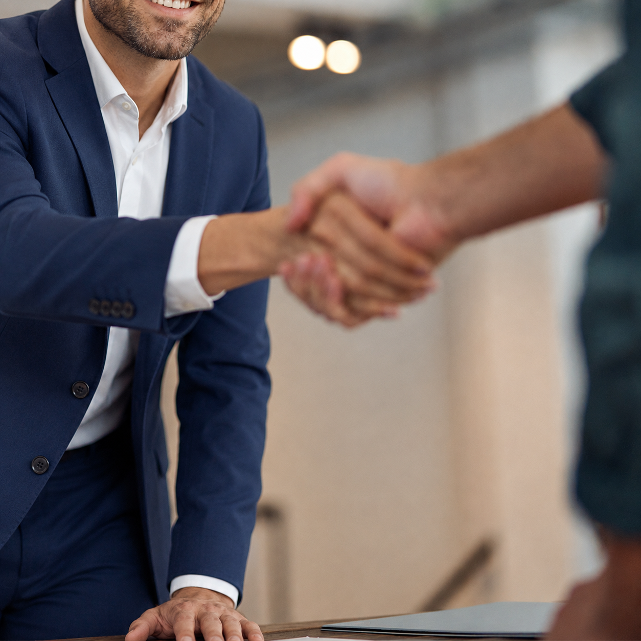 Reunião de atendimento profissional em escritório
